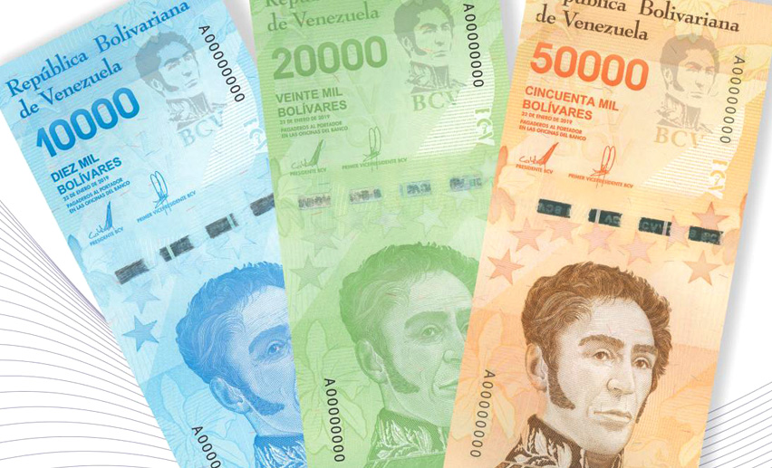 Venezuela – émission de 3 nouvelles grosses coupures de 10 000, 20 000 et 50 000 bolivars