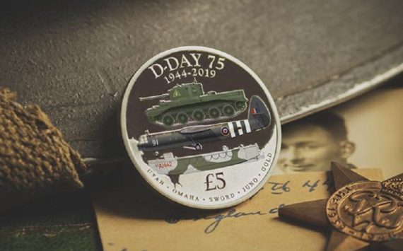 75th anniversary coins of allies landing in France, june 6th 1944