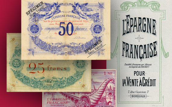 Aquitaine – Les bons de l’Epargne Française, Union commerciale de Bordeaux – Catalogue et cotation