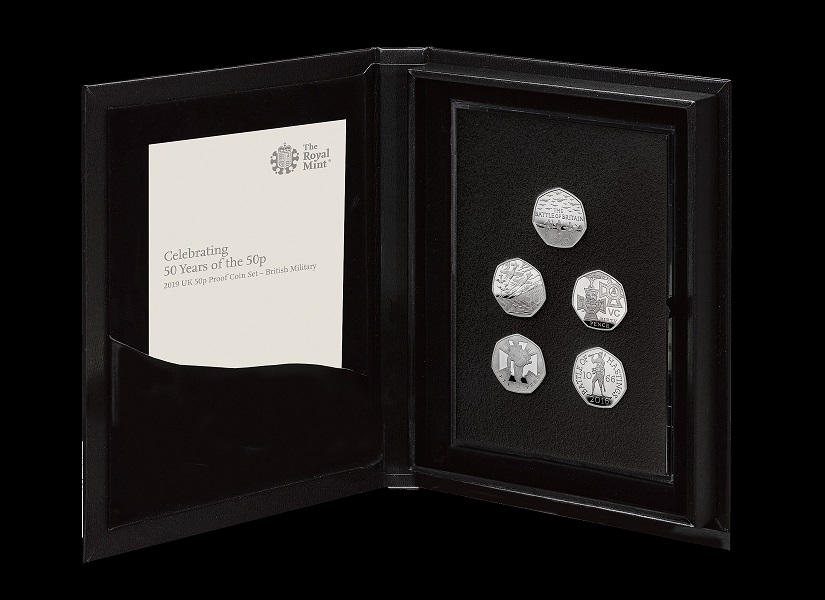 The Royal Mint celebrates 50 Years of the 50pence - 2019 Military Set