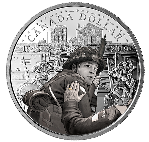 75th anniversary coins of allies landing in France, june 6th 1944