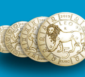 5 Euro coins, BE “Zodiac” series, 2019 San Marino