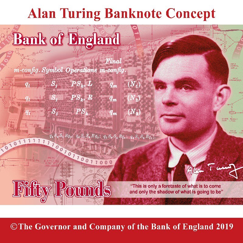 BoE unveiled new £50 pounds banknote – Alan TURING