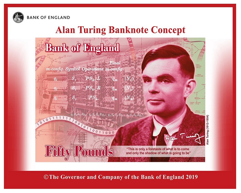 BoE unveiled new £50 pounds banknote - Alan TURING
