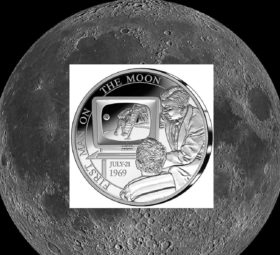 Proof silver €5 – Belgium 2019 -50 years first moon landing