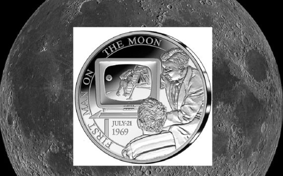 Proof silver €5 – Belgium 2019 -50 years first moon landing