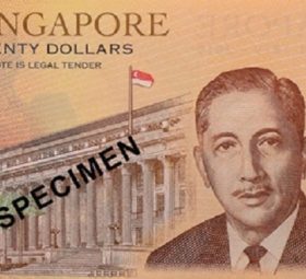 2019 Singapore 20 dollars commemorative banknote – Singapore Bicentennial