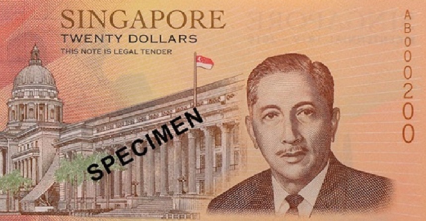 2019 Singapore 20 dollars commemorative banknote – Singapore Bicentennial