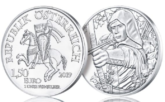 2019 Silver €1.5 coin – Robin HOOD, from Austrian Mint