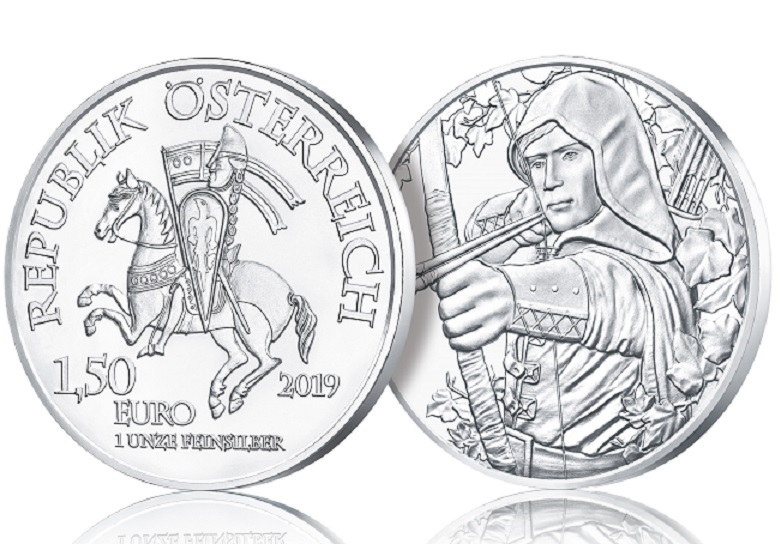 2019 Silver €1.5 coin – Robin HOOD, from Austrian Mint