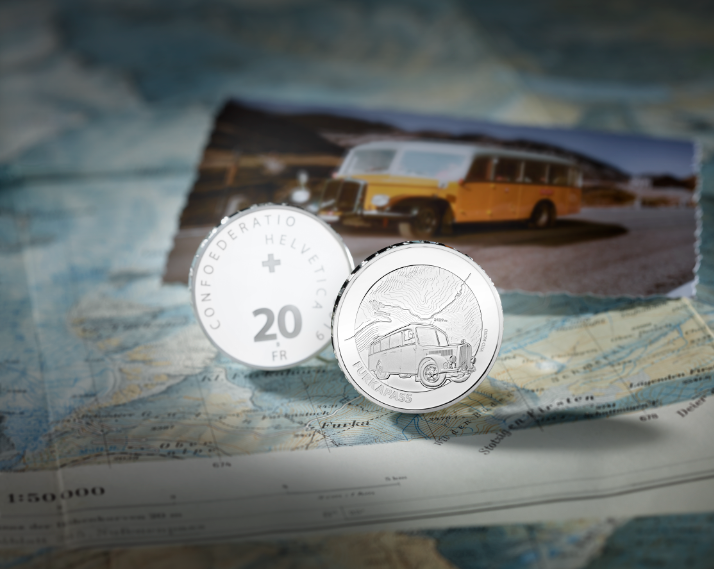 20 francs suisse 2019 en argent – COL de FURKA (FURKA PASS)
