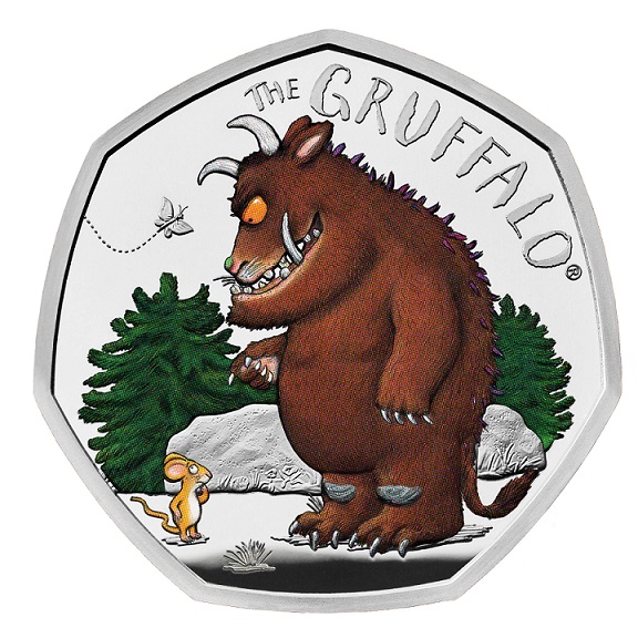 2019 50p gruffalo coin struck by Royal Mint