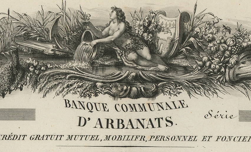 Le billet de 5 francs de La Banque Communale d’Arbanats, fondée par Maurice de La Châtre