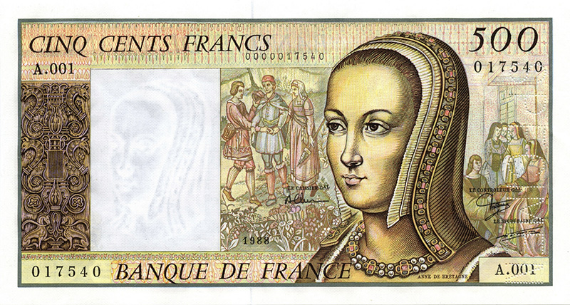 500F Renaissance Anne de Bretagne type 1986