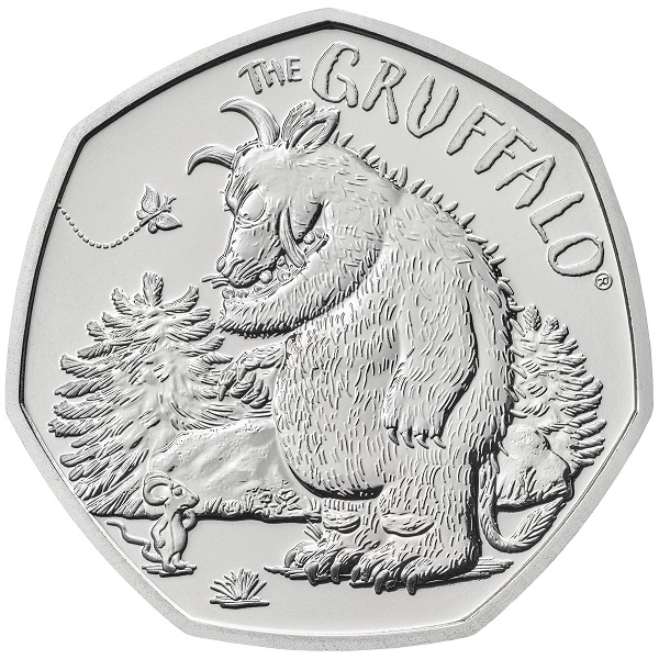 2019 50p gruffalo coin struck by Royal Mint