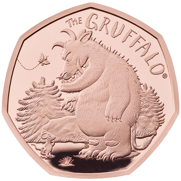 2019 50p gruffalo coin struck by Royal Mint