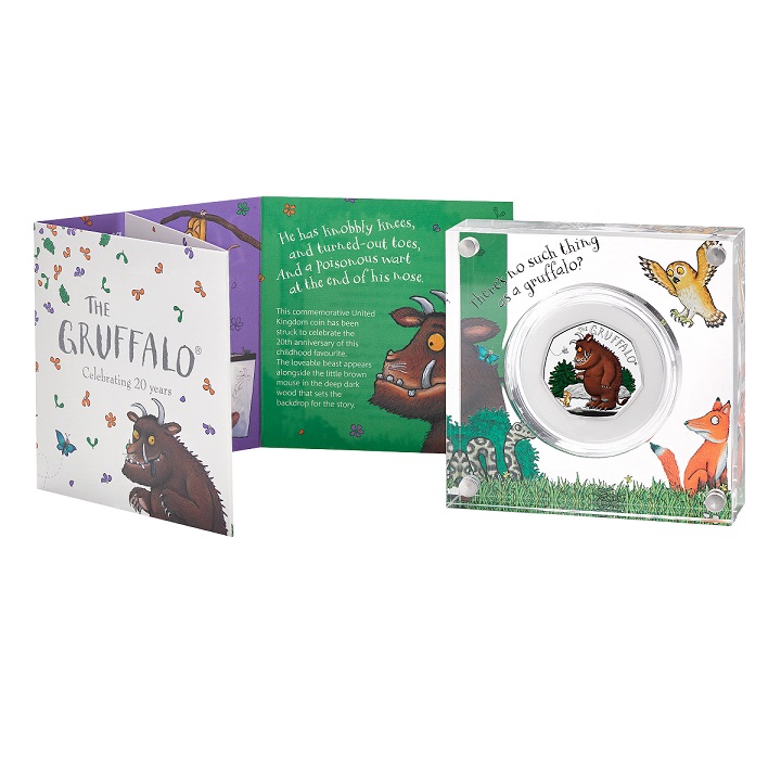 2019 50p gruffalo coin struck by Royal Mint