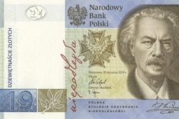2019 Polish Security Printing Works commemorative Banknote of zl19
