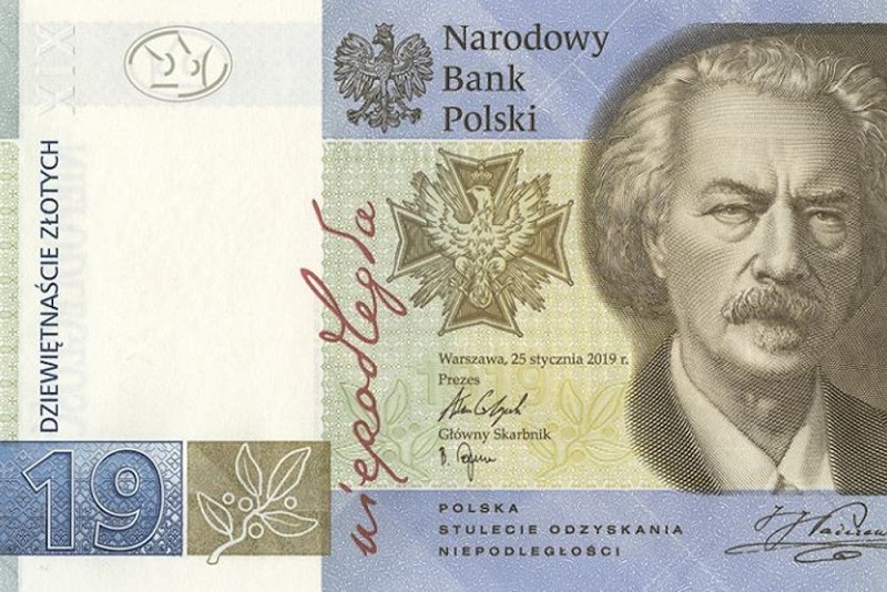 2019  Polish Security Printing Works commemorative Banknote of zl19
