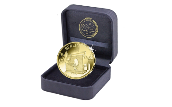 2019 belgian gold coin commemorating the fall of Berlin Wall