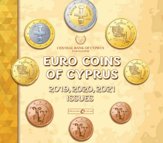 2019 - 2021 Coin sets from cyprus celebrate euro coins national sides ...