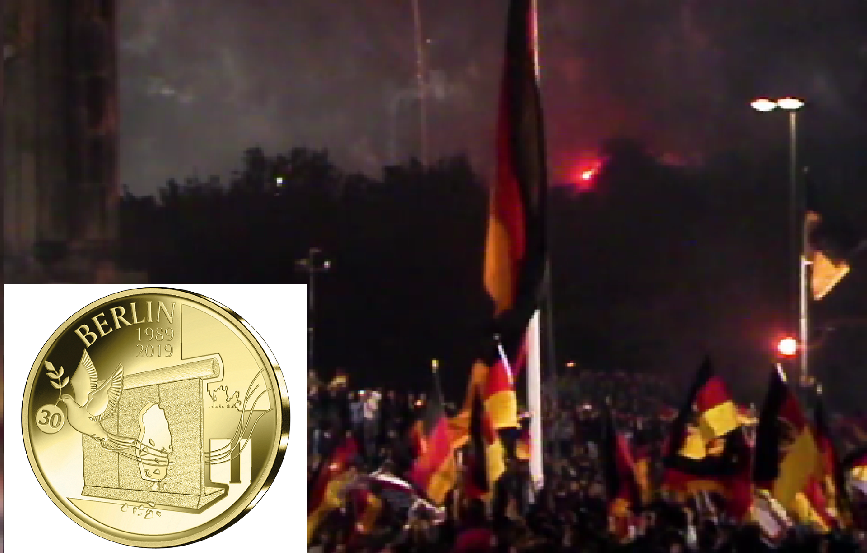 2019 belgian gold coin commemorating the fall of Berlin Wall