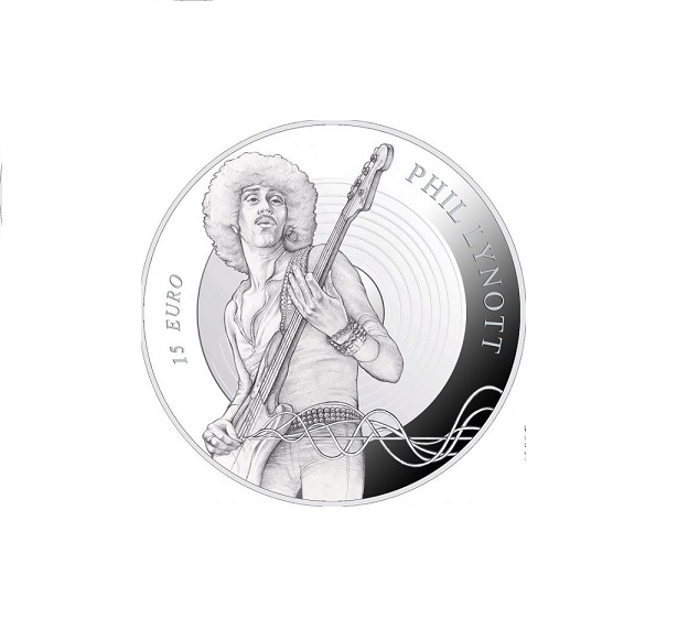 15€ argent irlandaise dédiée au musicien Phil LYNOTT