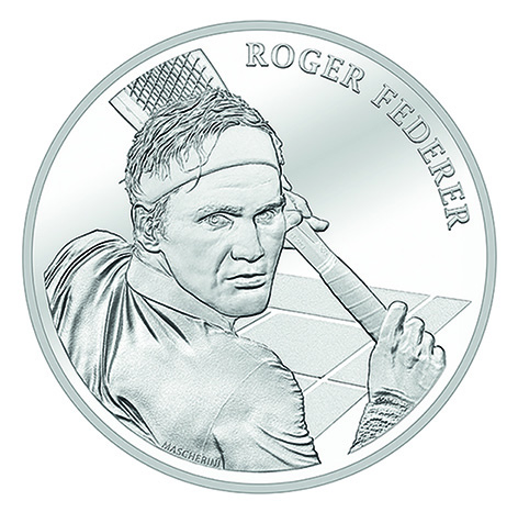 Swissmint issues a 20 francs commemorative coin "Roger Federer"