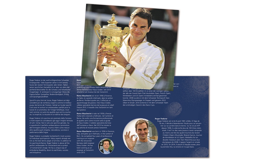 La Suisse emet en 2020 une pièce célébrant ROGER FEDERER