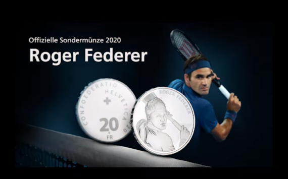 Swissmint issues a 20 francs commemorative coin “Roger Federer”