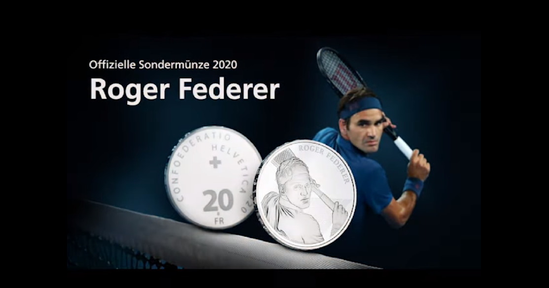 Swissmint issues a 20 francs commemorative coin “Roger Federer”