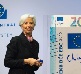 C. LAGARDE head of the ECB: a new signature on euro banknotes