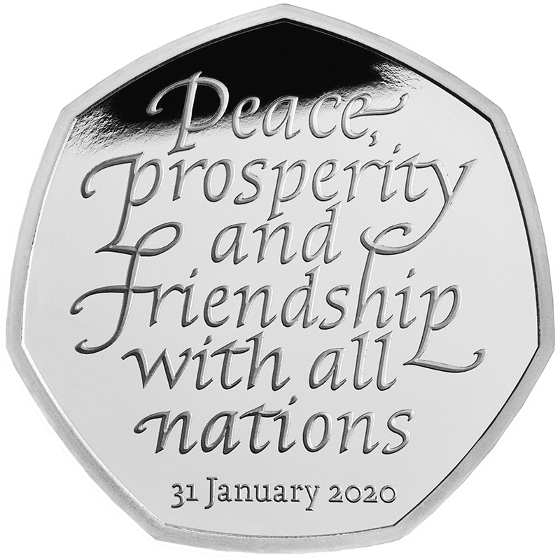 Brand New BREXIT Silver Commemorative UK EU Politics 52% 48% 31st JANUARY 2020 