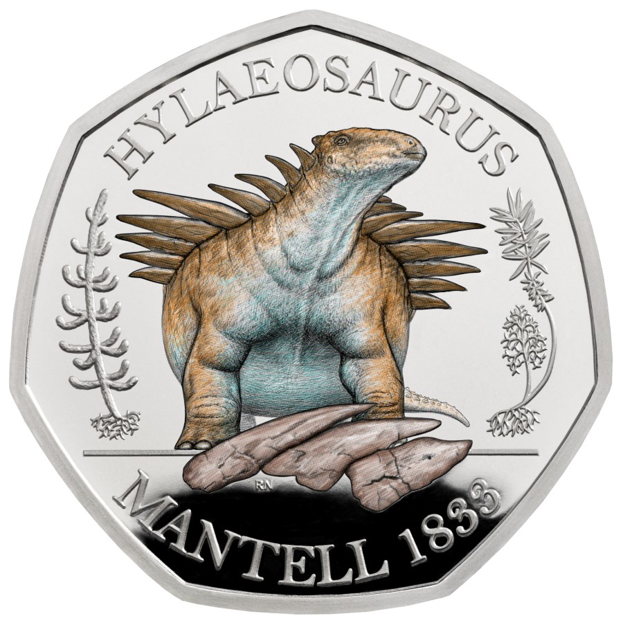 2020 british 50 pence dinosaur series: The Megalosaurus