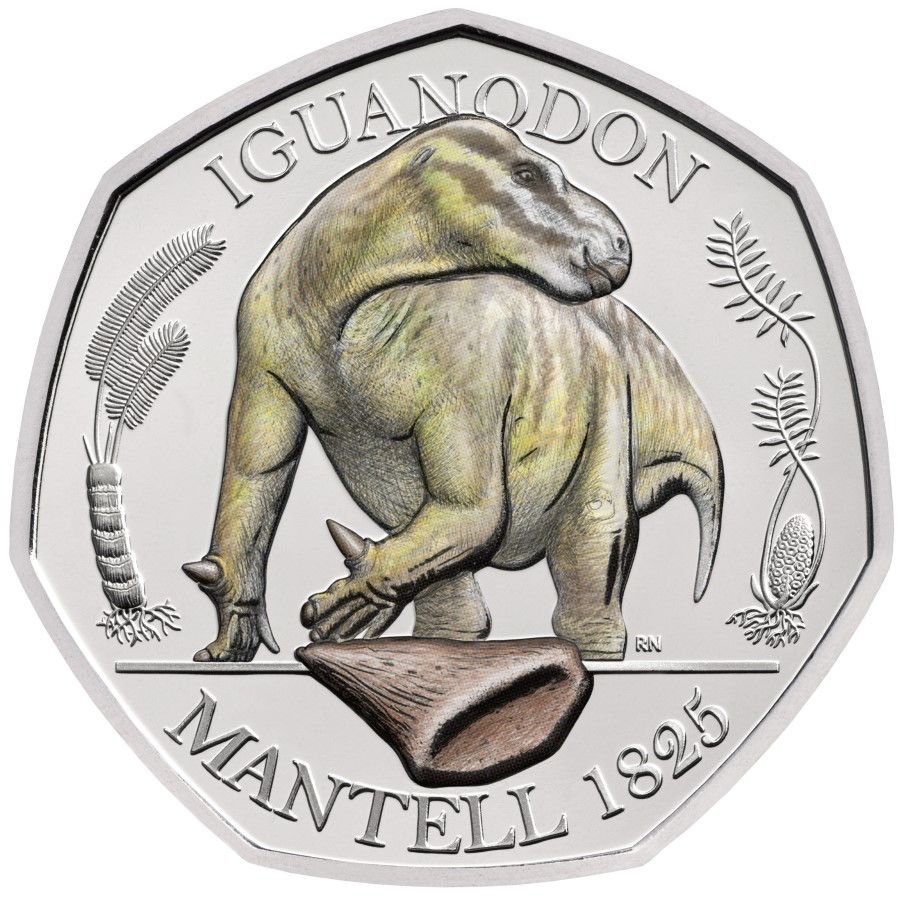 2020 british 50 pence dinosaur series: The Megalosaurus