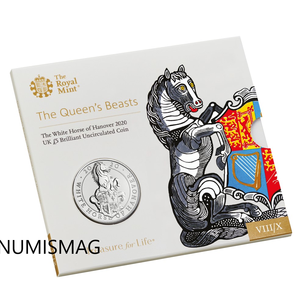 The white Horse of Hanover, the last Queen’s Beasts series collection’s coin