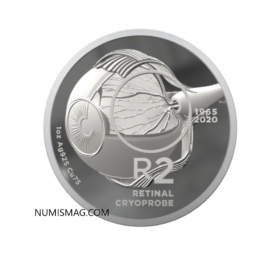 A 2020 south african coin celebrating ophtalmic research and Retinal Cryoprobe