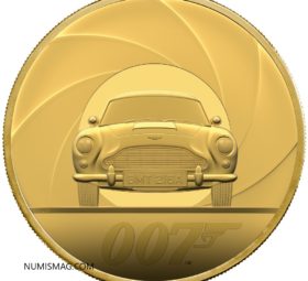 In 2020, no goldfinger but a gold coin for 007 James bond