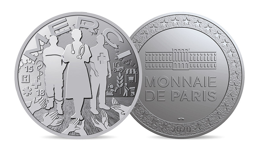 La Monnaie de Paris frappe une médaille pour dire "Merci" aux Soignants et toutes les personnes qui travaillent durant cette crise