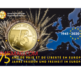 2020 belgian €2,5 coin celebrating 75 years of peace and freedom in Europe