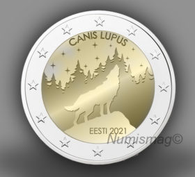 2021 €2 commemorative coin – “Estonian wolf”