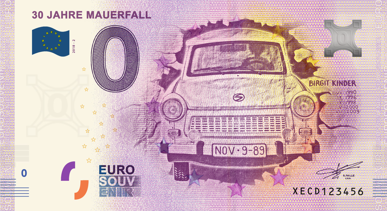 L'album de billets zero euro de MDM - 30 ans de la Réunification allemande 