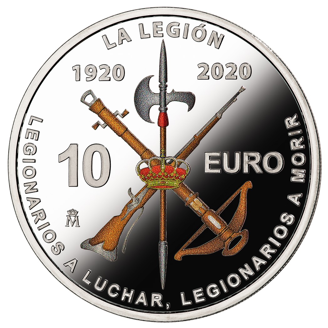 Spain issued a coin celebrating 100th Anniversary of Spanish Legion