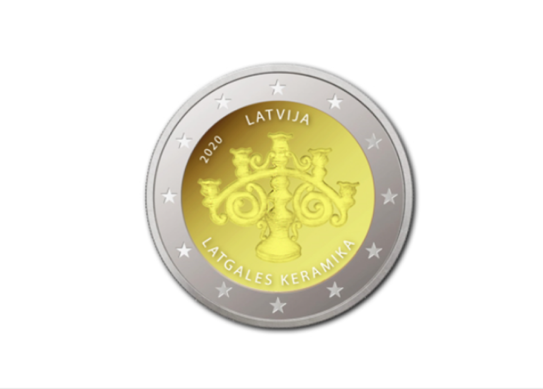 2 euro commémorative et coffret annuel BU 2020 de la Lettonie