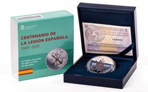 Spain issued a coin celebrating 100th  Anniversary of Spanish Legion