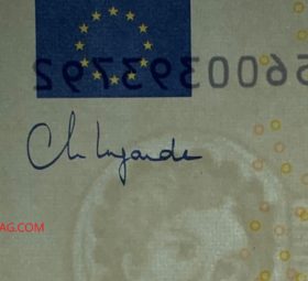 First euro banknote signed by Christine LAGARDE, ECB’s president