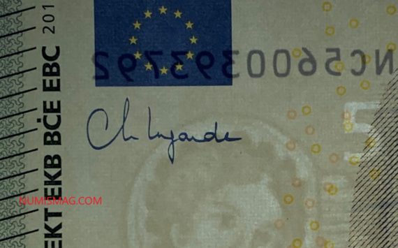 First euro banknote signed by Christine LAGARDE, ECB’s president