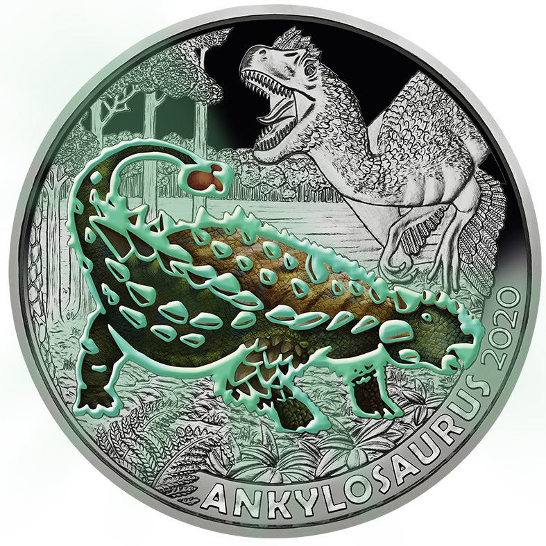2020 €3 Ankylosaurus magniventris from austrian Mint