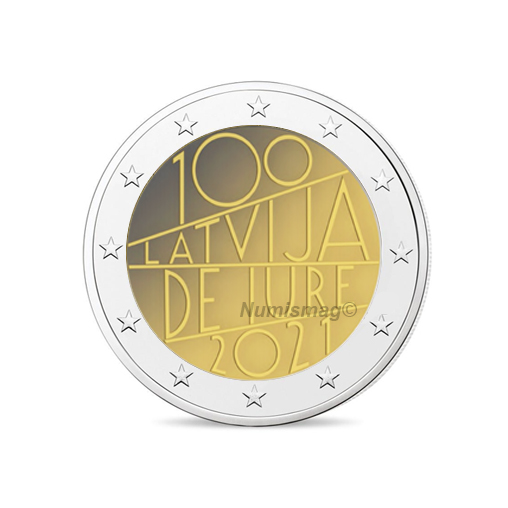 2 € euro commémoratives 2021 Lettonie