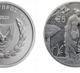 2020 CYPRUS €5 coin “Leda and the swan”